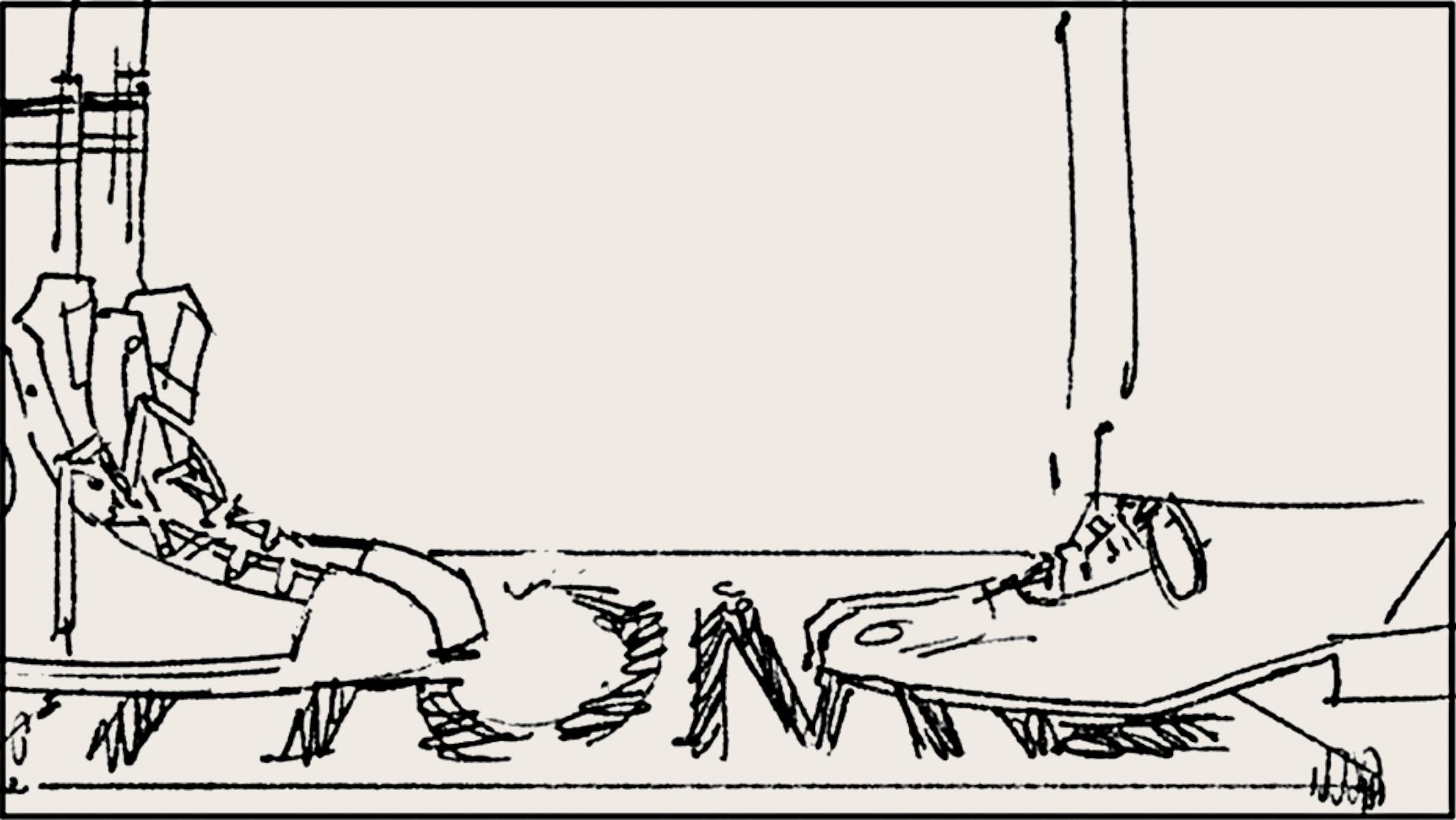 Another sketch hinted more at the idea of rebellion. “This is about the contrast in personality, and maybe how we don’t always get along,” says Aspinall. “But at the end of the day, we both inhabit and share the same space—that is, home.”